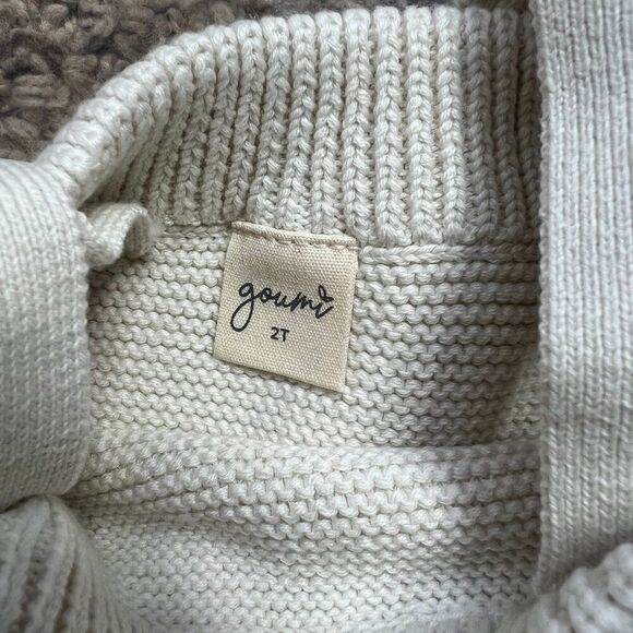 NWT Goumi Kids Knit Suspender Bloomers 2T Cloud Toddler Organic Cotton Shorts - Picture 2 of 3